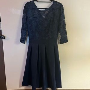 Miusol Women's Floral Lace 2/3 Sleeve Dress Sz Large